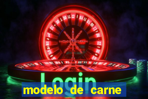 modelo de carne para pagamento